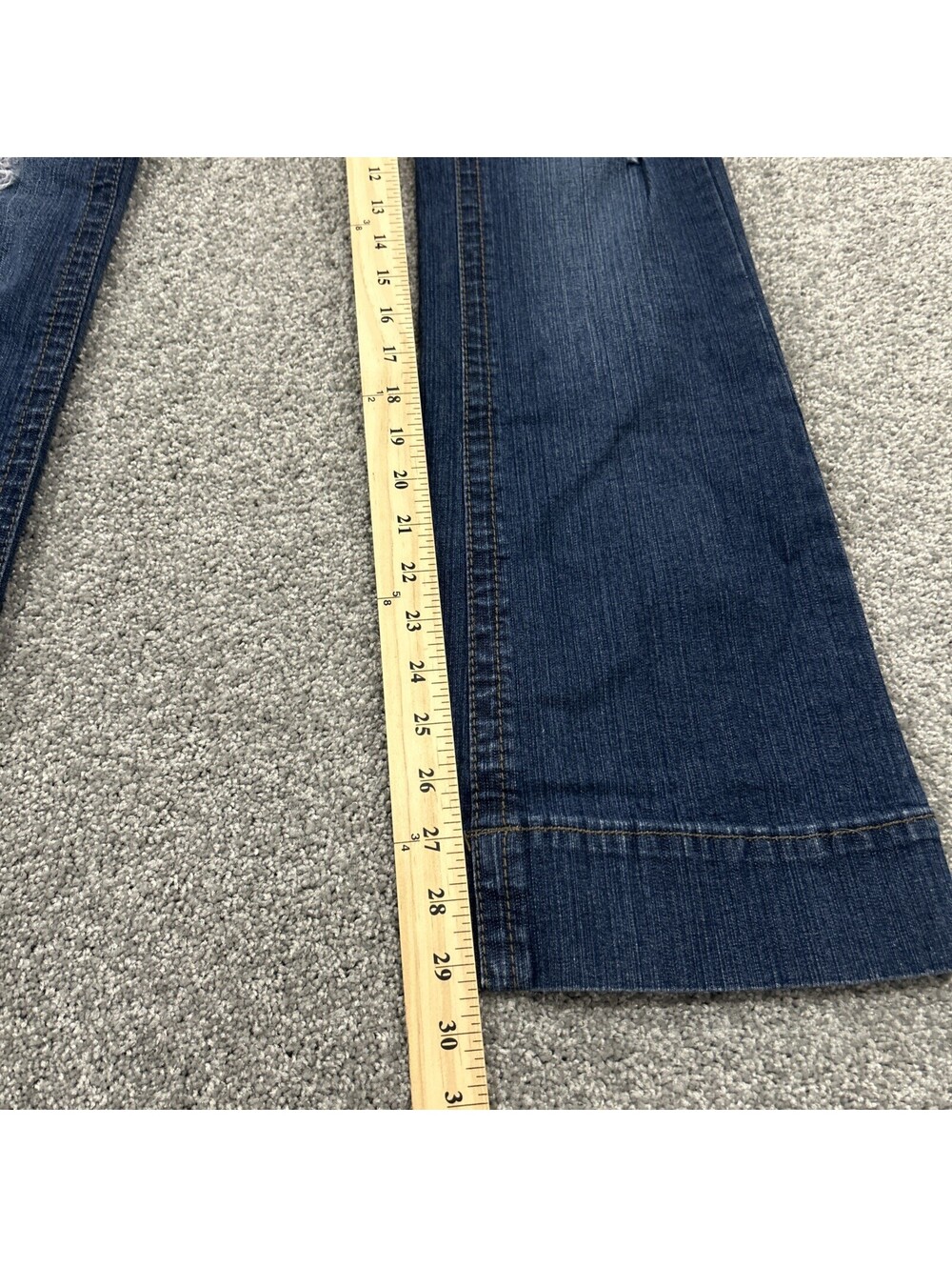 D-Fuz Y2K Bootcut Distressed Jeans Women’s New With Tags - Picture 6 of 10